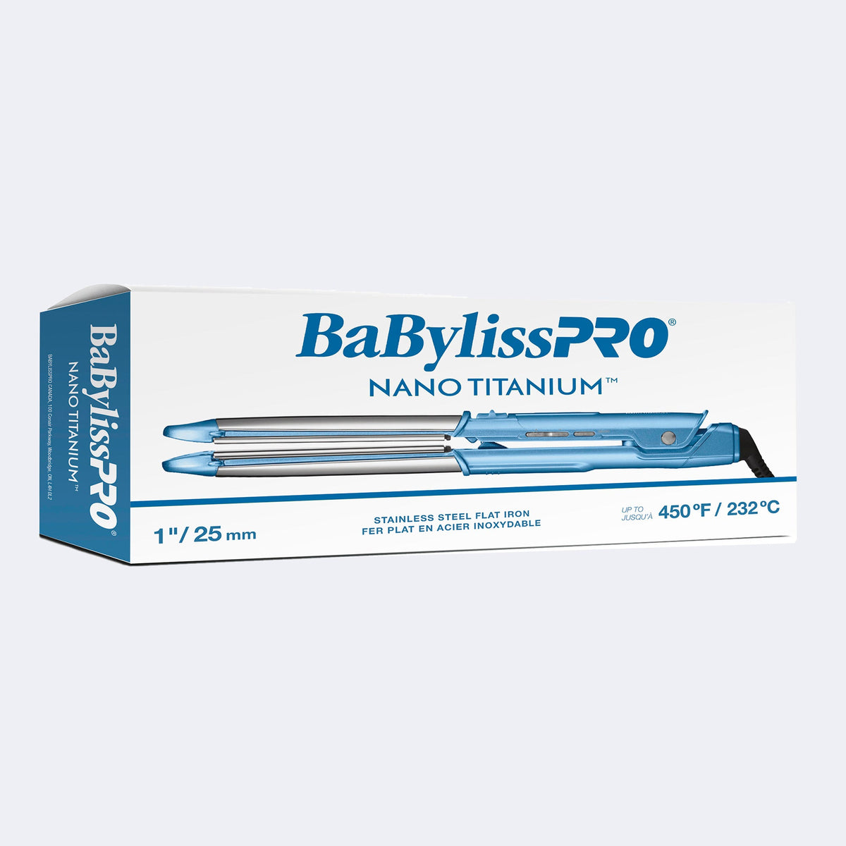 BabylissPro Nano Titanium 1" Stainless Steel Flat Iron