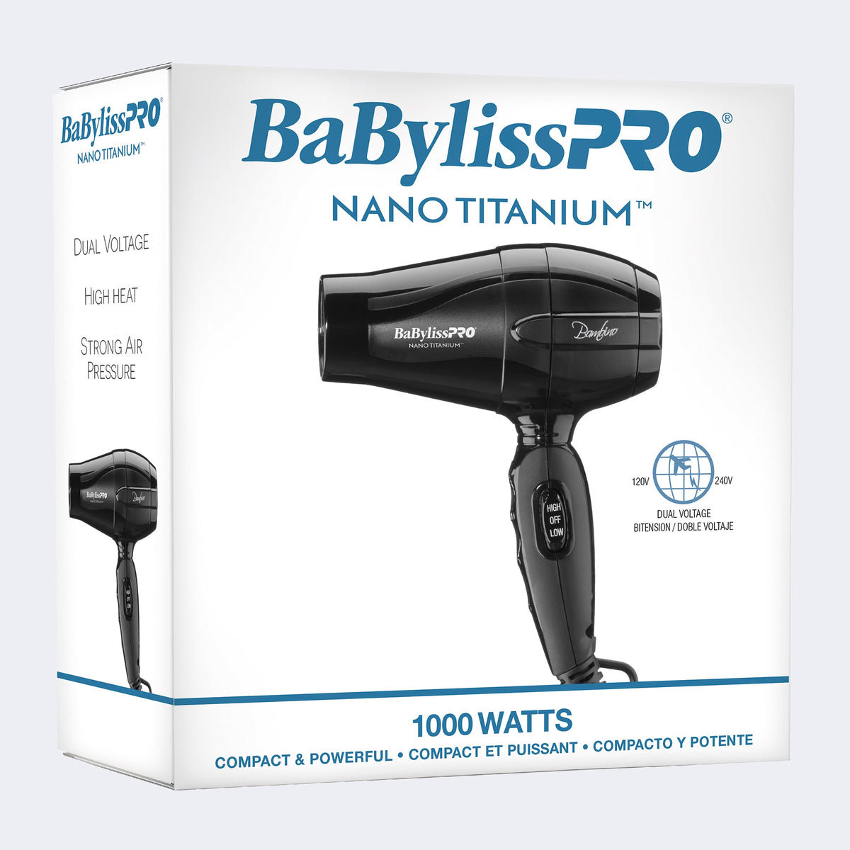 BabylissPro Nano-Titanium Bambino Travel Hairdryer by BabylissPro - Sustainable Living (View 2)