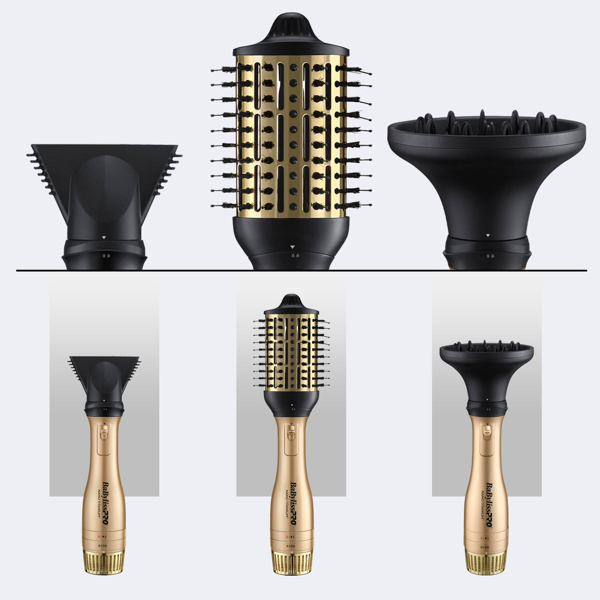BabylissPro Nano Titanium Detachable 3-in-1 Hot Air Brush & Dryer - Metalix Limited Edition by BabylissPro - Sustainable Living (View 2)