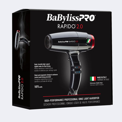 BabylissPro Rapido Hair Dryer Black 2.0 by BabylissPro - Sustainable Living (View 8)