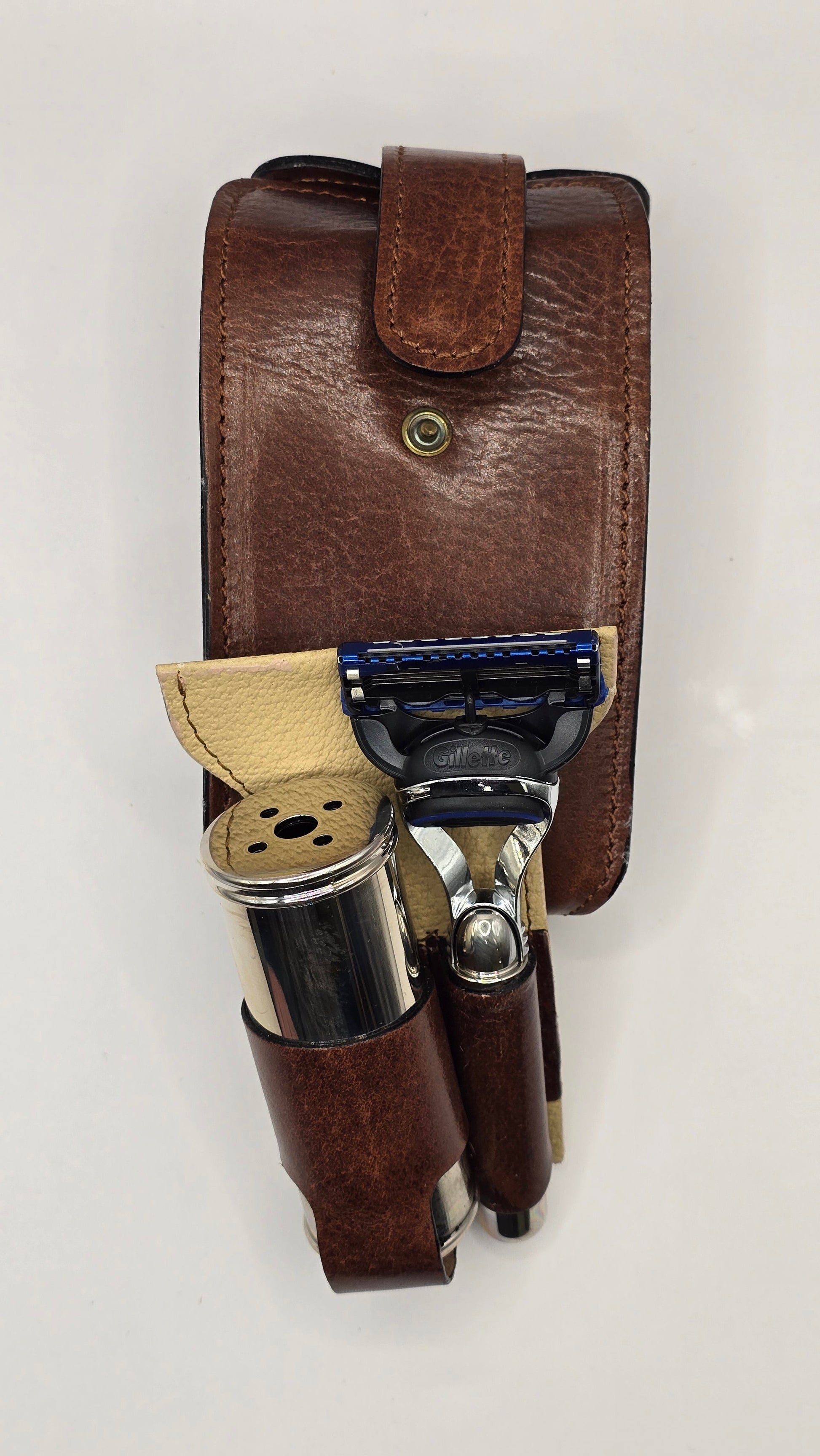Il Ceppo Fusion Travel 2pc Shave Set Brown - Eco-friendly - Sama Homes