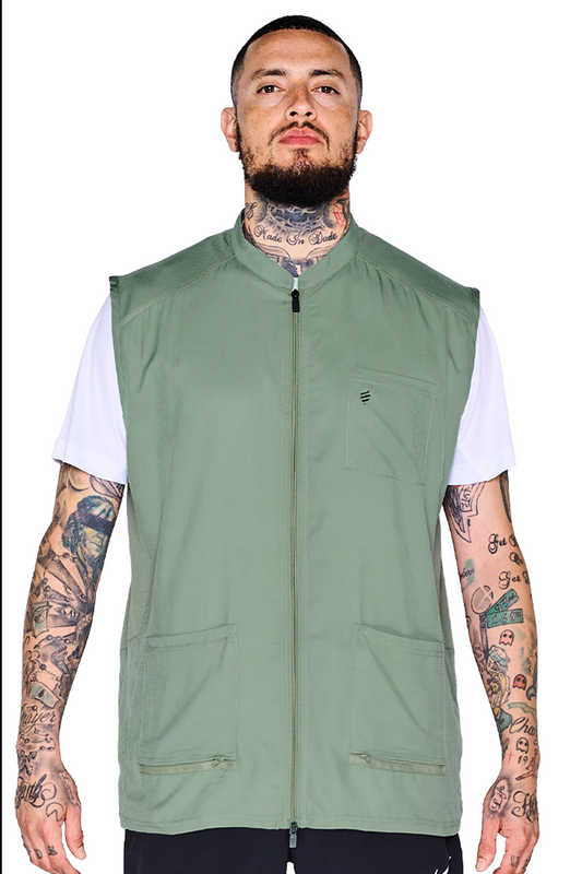 Barber Strong The Barber Vest - Army Green