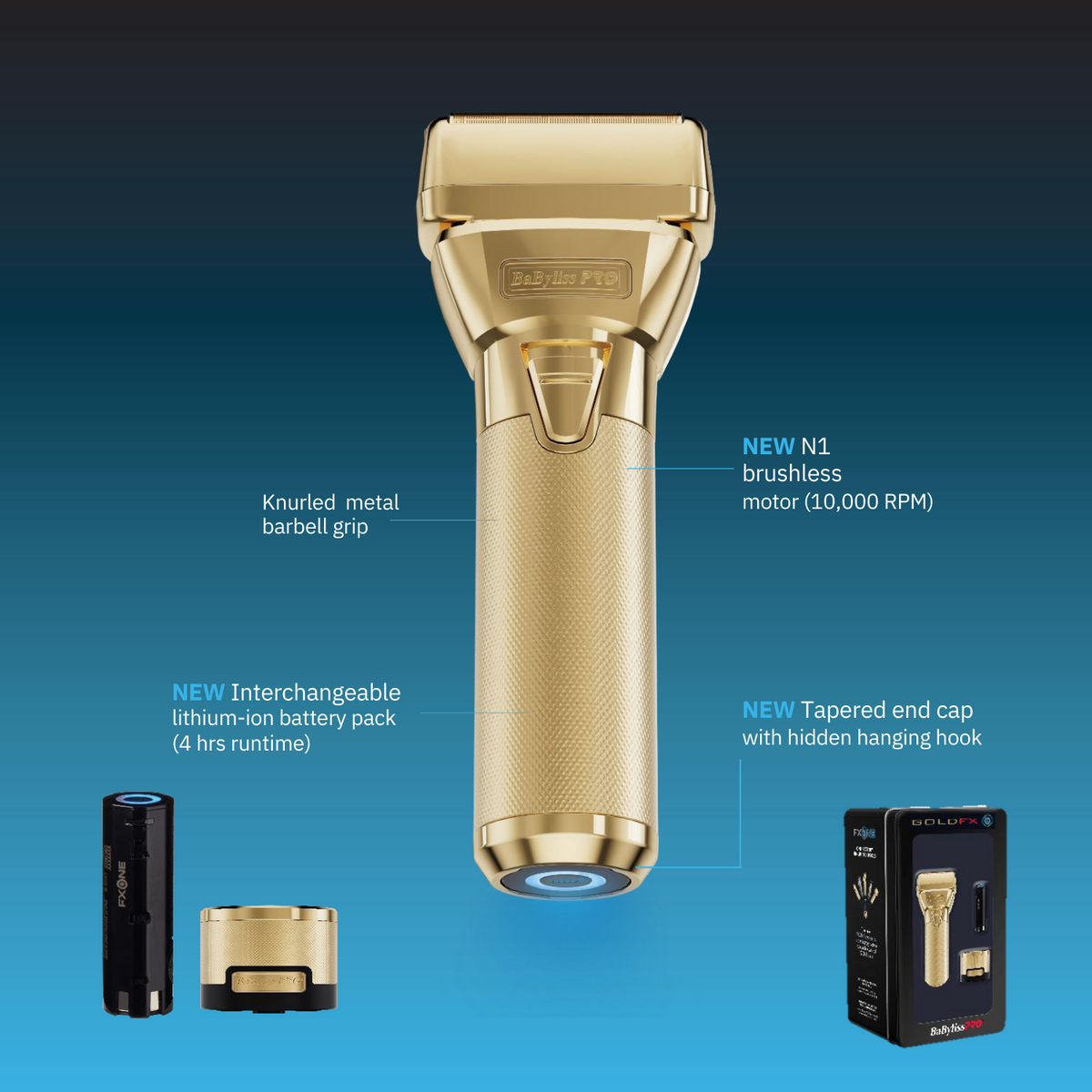 BabylissPro GoldFX FXONE Double Foil Stick Shaver by BabylissPro - Sustainable Living (View 2)
