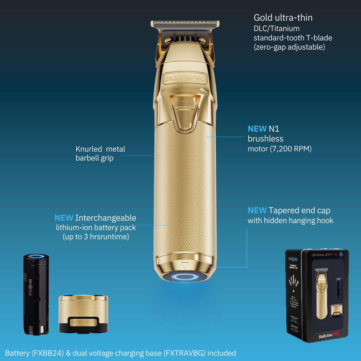 BabylissPro GoldFX FXONE Trimmer by BabylissPro - Sustainable Living (View 3)