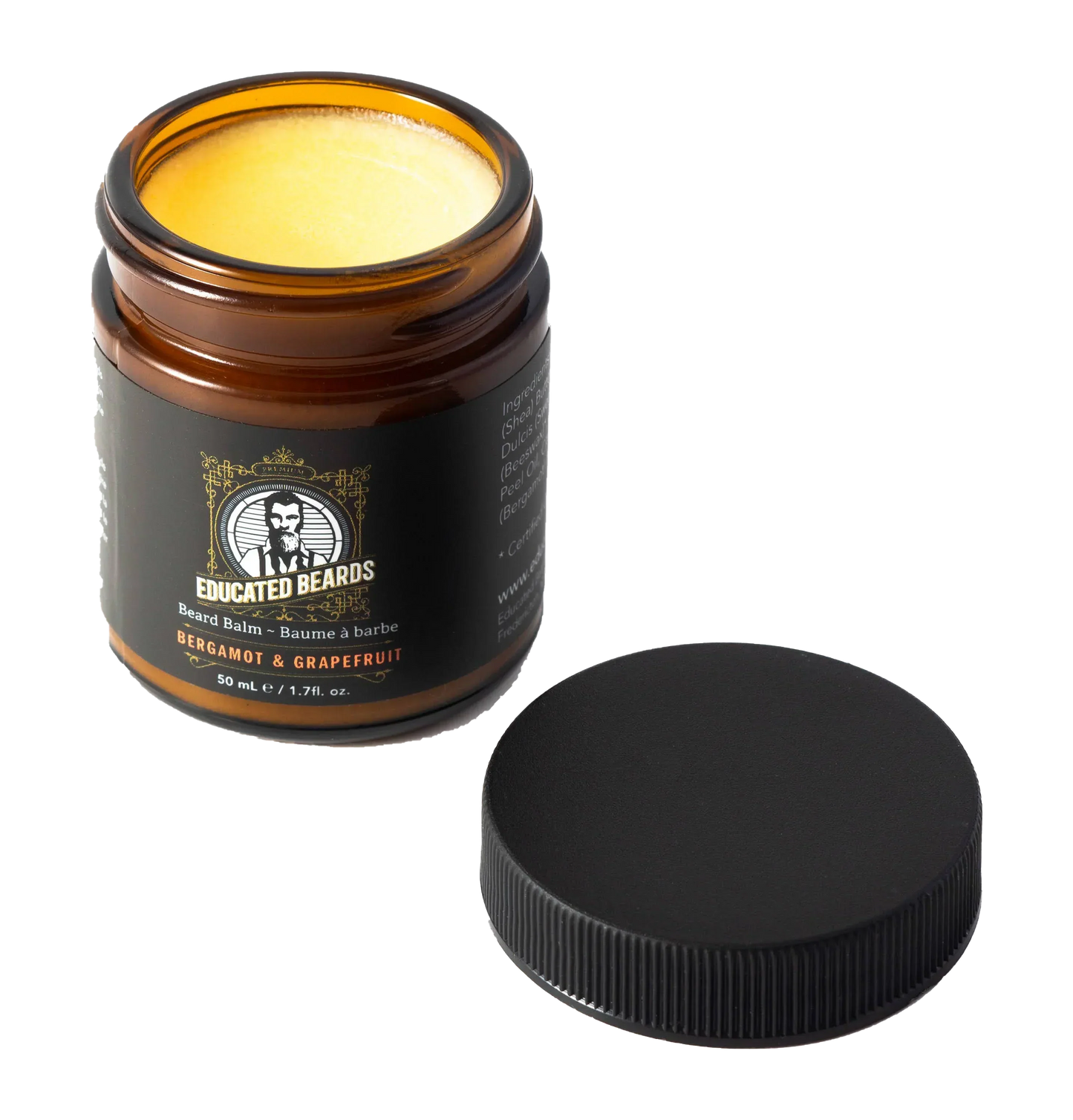 Educated Beards Organic Beard Balm - Bergamot Grapefruit, 50ml