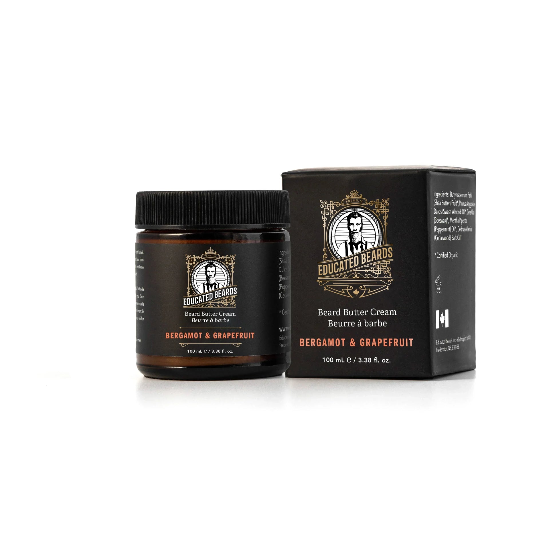 Educated Beards Bergamot Grapefruit Beard Butter Cream 100ml - Eco-friendly - Sama Homes
