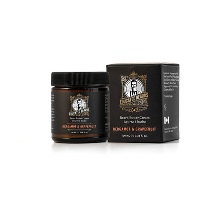 Educated Beards Bergamot Grapefruit Beard Butter Cream 100ml by Educated Beards - Sustainable Living