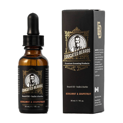 Educated Beards Organic Beard Oil - Bergamot Grapefruit, 30ml by Educated Beards - Sustainable Living