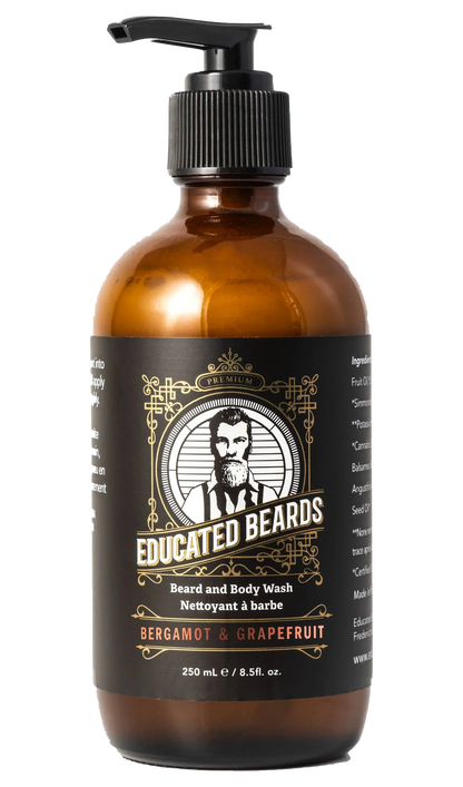 Educated Beards Purifying Beard & Body Wash - Bergamot Grapefruit, 250ml by Educated Beards - Sustainable Living (View 2)