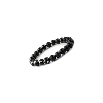 Black Agate Round Crystal Bracelet by SAMAHealing - Crystal Bracelets