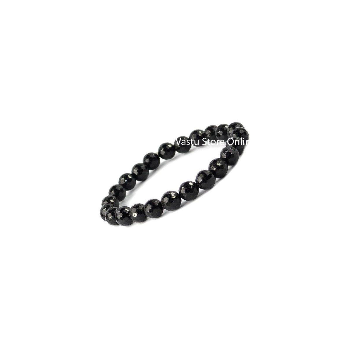 Black Tourmaline Round Crystal Bracelet - Eco-friendly - Sama Homes