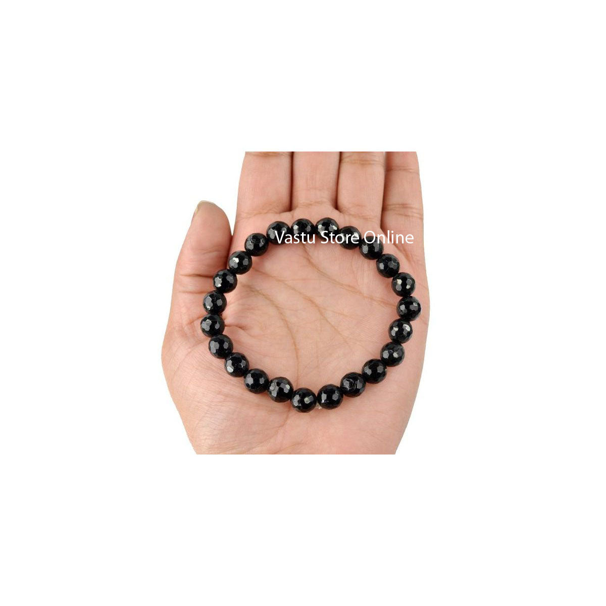 Black Tourmaline Round Crystal Bracelet - Image 2