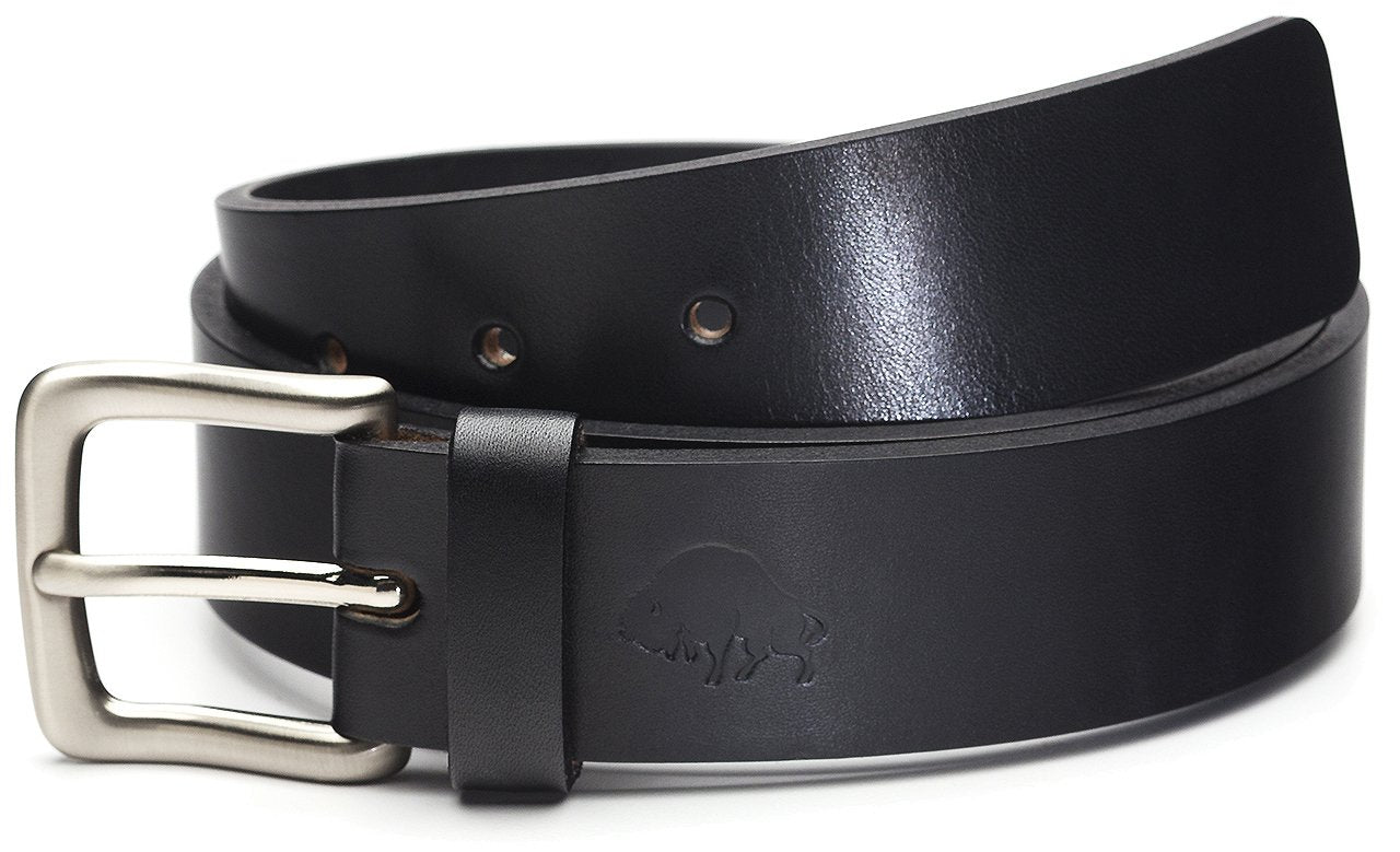 Ezra Arthur No. 1 30Mm Belts In Black With Nickel Buckle (32) - Eco-friendly - Sama Homes