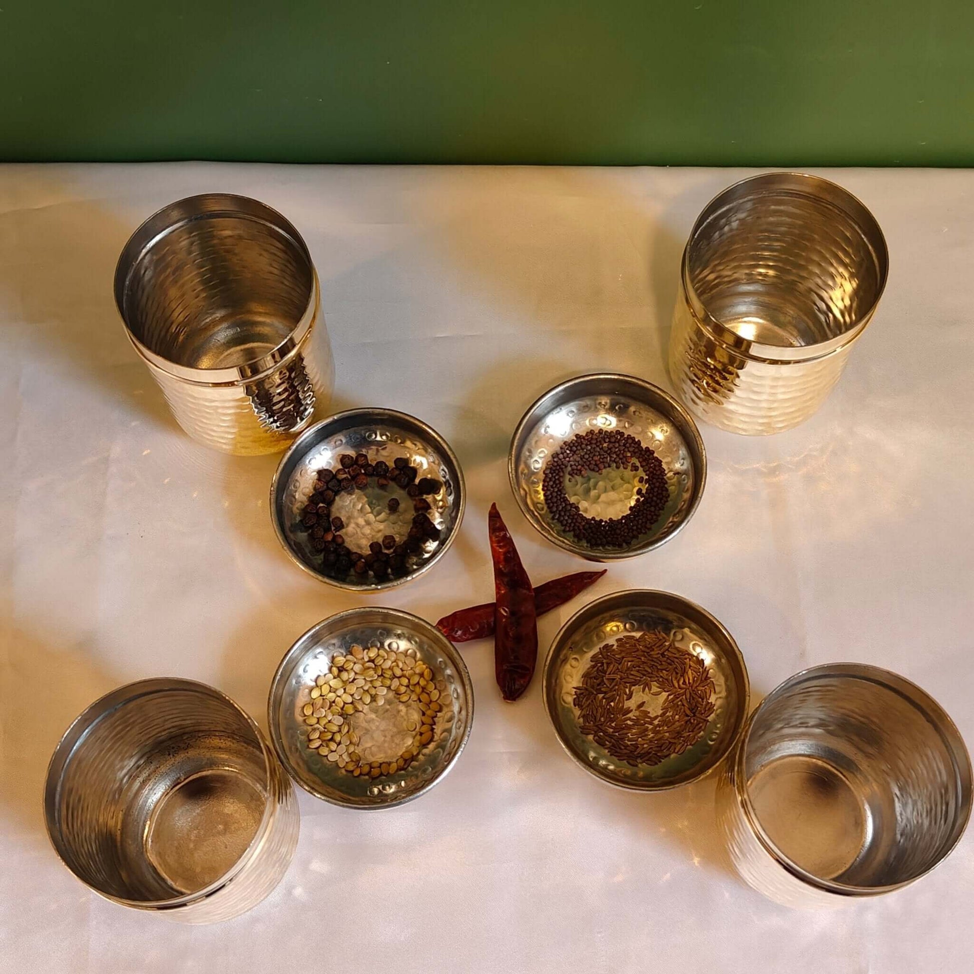 Brass Storage Canister Hammered - Medium (Set of 2) - Sama Homes - Image 4