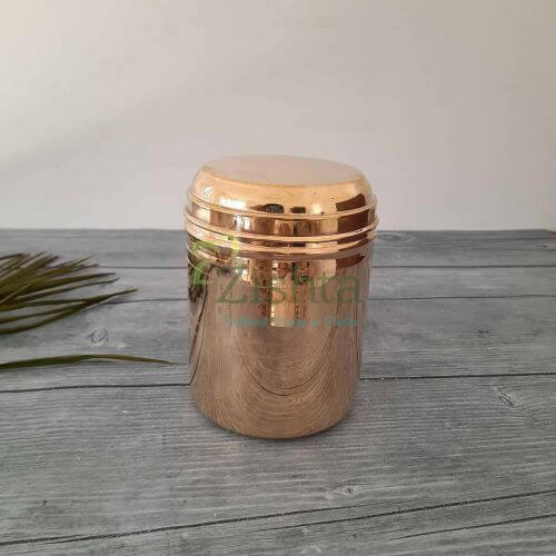 Brass Storage Container, Curved Lid (With tin Coating) - Sama Homes
