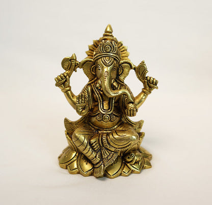 Brass Ganesha by Siddhhi Arts - Idol (View 2)