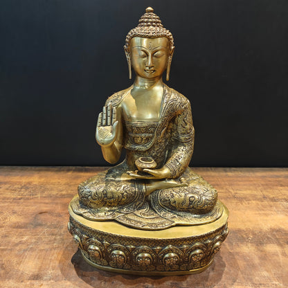 Brass Blessing Buddha Statue 2 Feet by vendor-unknown - Buddha