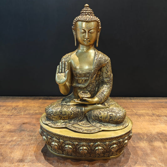 Brass Blessing Buddha Statue 2 Feet