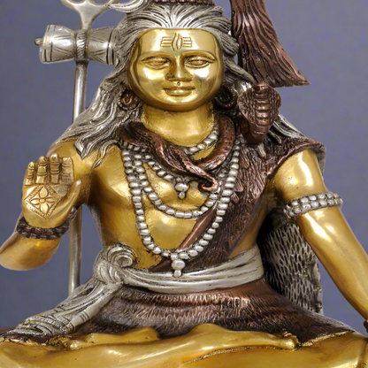 Brass Blessing Shiva Statue Shankar Bhagwan 1 Feet by vendor-unknown - Hindu Gods (View 2)