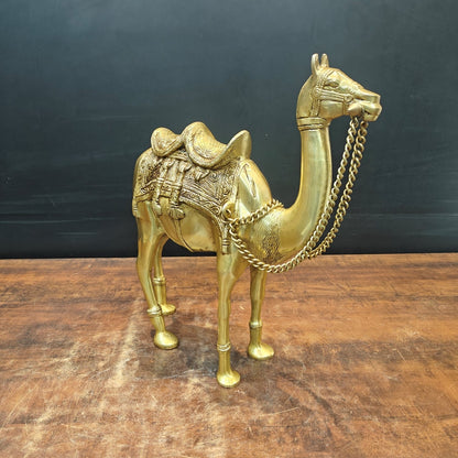 Brass Camel Sculpture Vastu Recommended Showpiece Home Decor 17 Inch by vendor-unknown - Decor