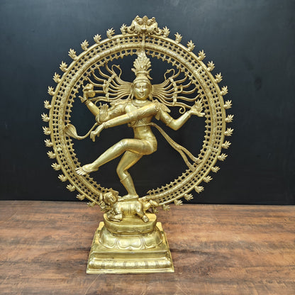 Brass Dancing Shiva as Nataraja Statue 3 Feet by vendor-unknown - Hindu Gods