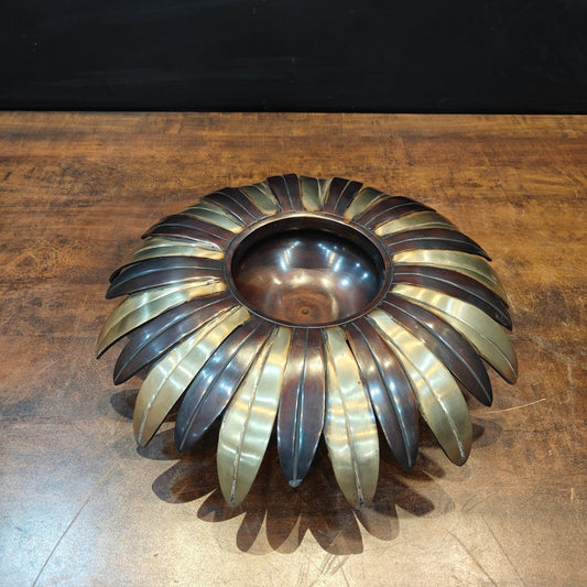 Brass Designer Urli Showpiece For Home Decor 14 Inches