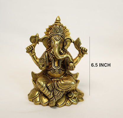 Brass Ganesha by Siddhhi Arts - Idol (View 6)
