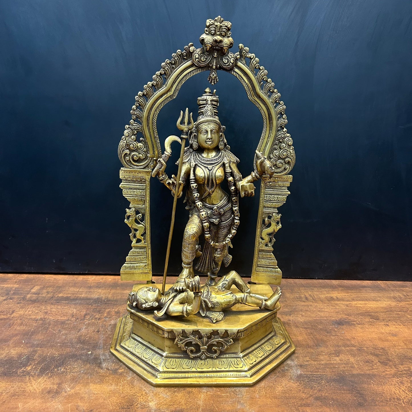 Brass Goddess Large Kali Statue 21 Inch