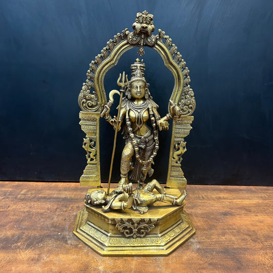 Brass Goddess Large Kali Statue 21 Inch