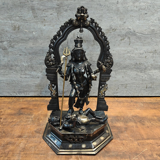 Brass Goddess bhadra Kali Statue Antique Finish 2 Feet