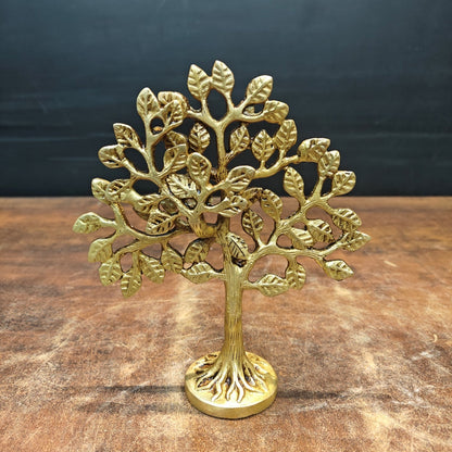 Brass Antique Kalpavriksha Tree 7" by vendor-unknown - Decor