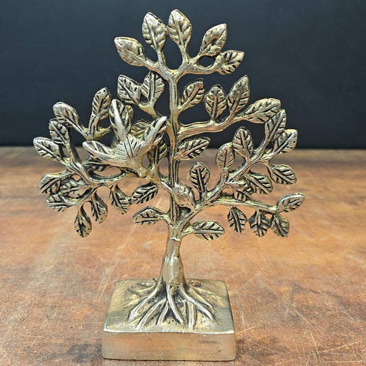 Brass Kalpavriksha Tree Decorative Showpiece 7 Inch
