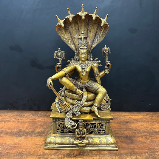 Brass Large Exclusive Vishnu Shri Hari Narayanan Idol 2.5 Feet