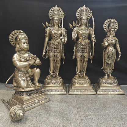 Brass Large Magnificent Lord Rama Darbar Idols 3.5 Feet by vendor-unknown - Hindu Gods