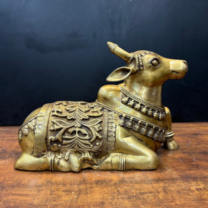 Brass Large Nandi Sculpture Divine Statue 20 inch by vendor-unknown - Spiritual
