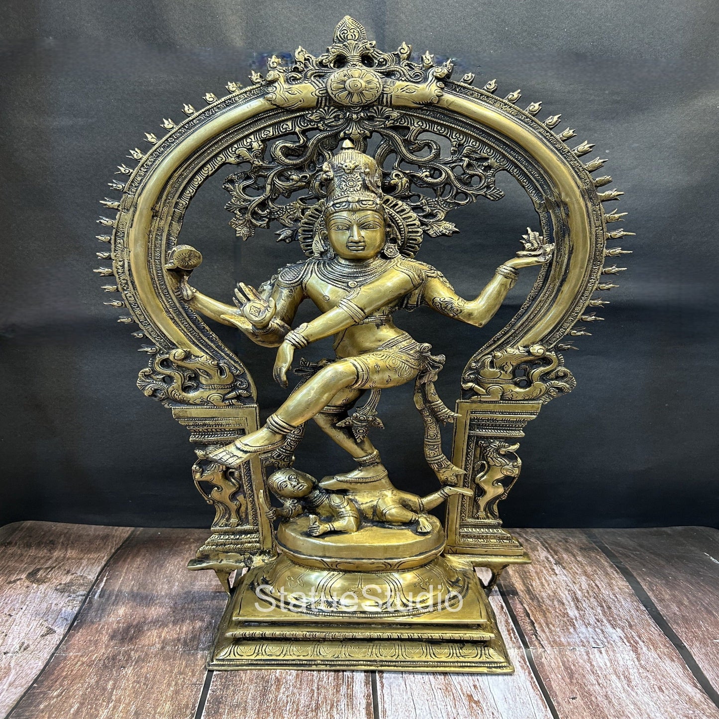 Brass Large Nataraja Idol Antique Finish For Home Office Decor Showpiece 2 Feet