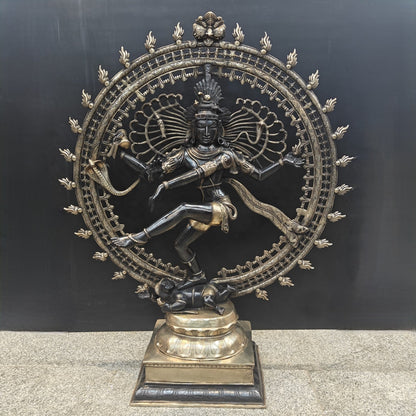 Brass Large Nataraja Statue Showpiece For Home Decor 4 Feet by vendor-unknown - Hindu Gods