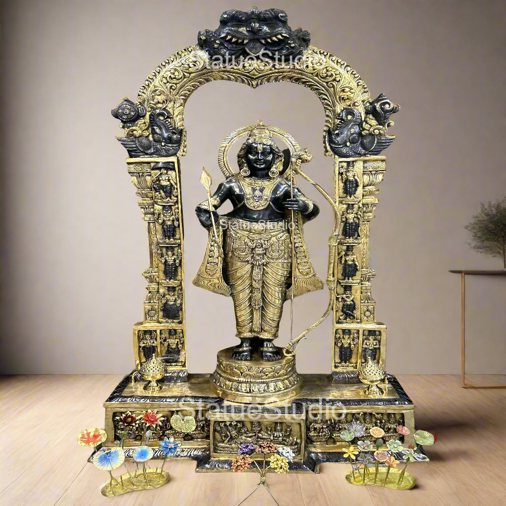 Brass Large Size Exclusive Rama Statue For Home Decor 7 Feet
