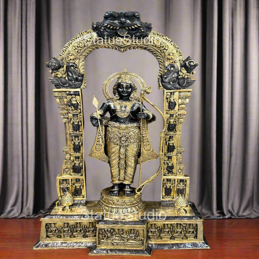 Brass Large Size Exclusive Rama Statue For Home Decor 7 Feet
