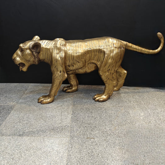 Brass Large Size Leopard Figurines Showpieces Decor 70 Inches