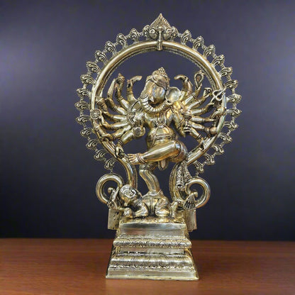 Brass Large Tandav Ganesha Statue 25 Inch by vendor-unknown - Hindu Gods