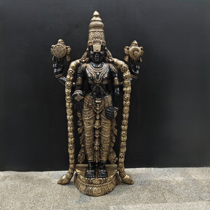 Brass Large Tirupati Balaji Idol Venkateshwara 5 Feet by vendor-unknown - Hindu Gods