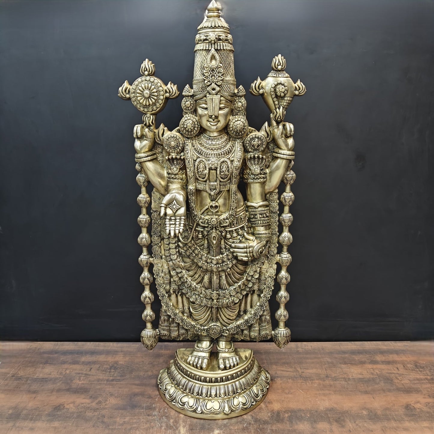 Brass Large Venkateshwara Tirupati Balaji Idol 4 Feet