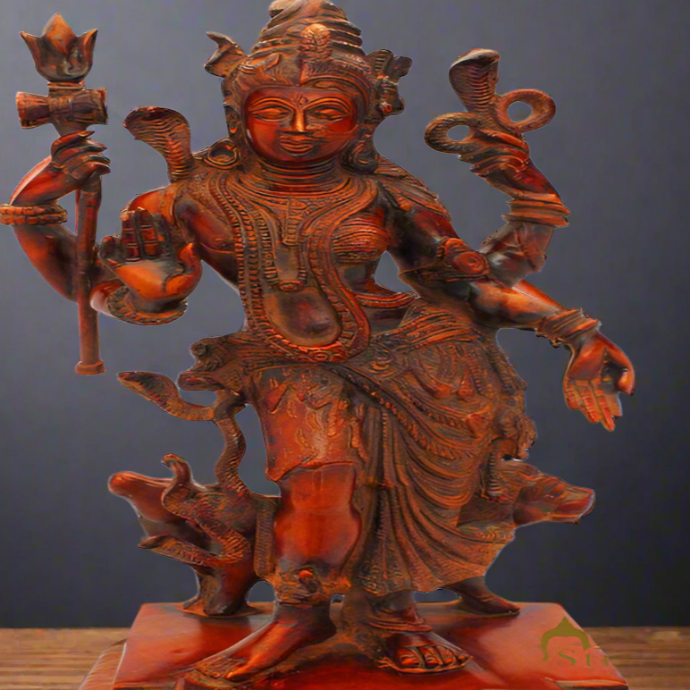 Brass Lord Shiva Parvati Ardhnareshwara Rare Antique Sculpture Religious 18 Inch