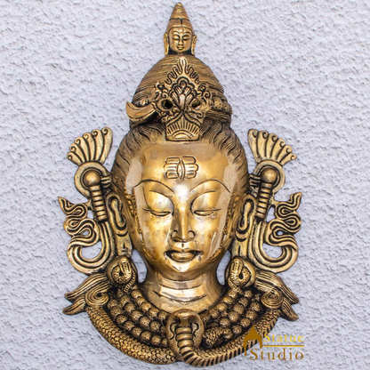 Brass Lord Shiva Wall Hanging 11 Inch by vendor-unknown - Hindu Gods (View 2)