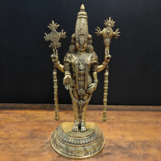 Brass Lord Venkateshwara Tirupati Balaji Idol 22 Inch