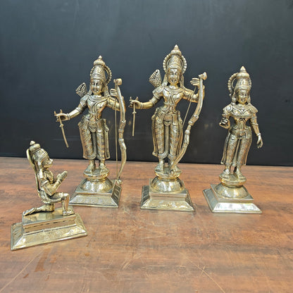 Brass Magnificent Lord Rama Darbar Idols 1.5 Feet by vendor-unknown - Hindu Gods
