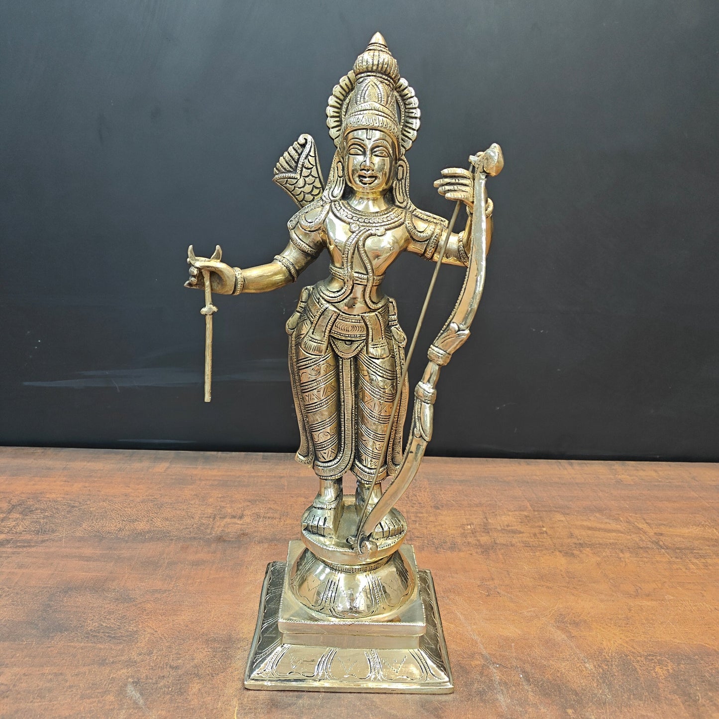 Brass Magnificent Lord Rama Statue 1.5 Feet