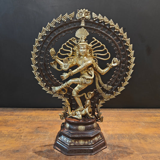 Brass Nataraja Statue Embodiment of Rhythm and Creation 28 Inch