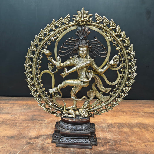Brass Nataraja Statue Sculpture Antique Finish 2 Feet